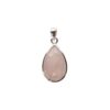 Pendentif argent goutte Quartz Rose - grand modèle