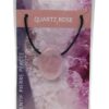 Collier Quartz Rose Pierre ovale percée Cordon noir