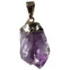Pendentif pointe Améthyste PM - doré