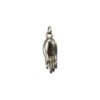 Pendentif Main Mudra métal argenté 1,2 x 3 cm
