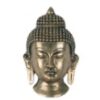 Visage de Bouddha doré - Inde - 13,5 cm