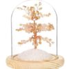 Arbre du Bonheur sous cloche Citrine