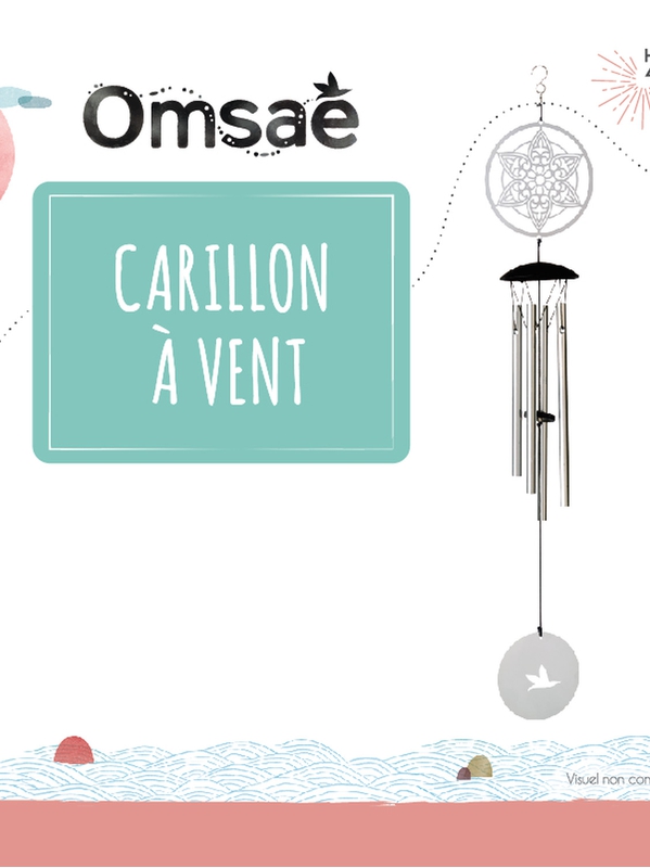 Carillon à vent au motif mandala 46 cm Omsaé