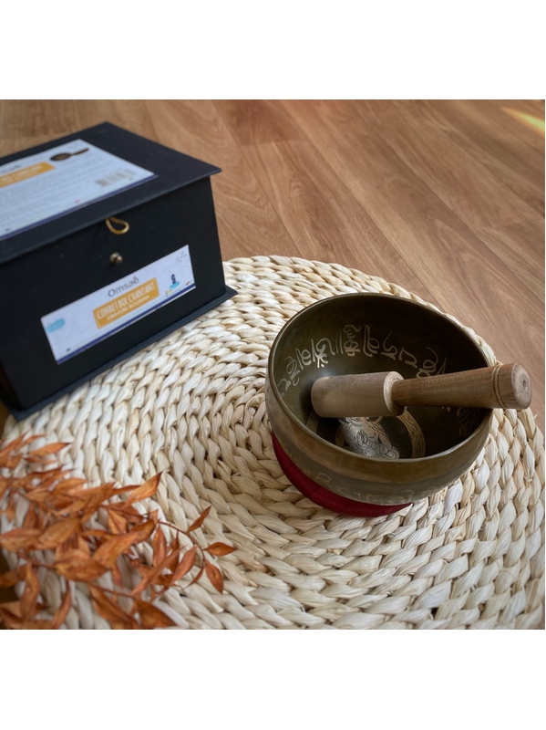 Coffret bol chantant traditionnel Bouddha env. 14 cm Omsaé